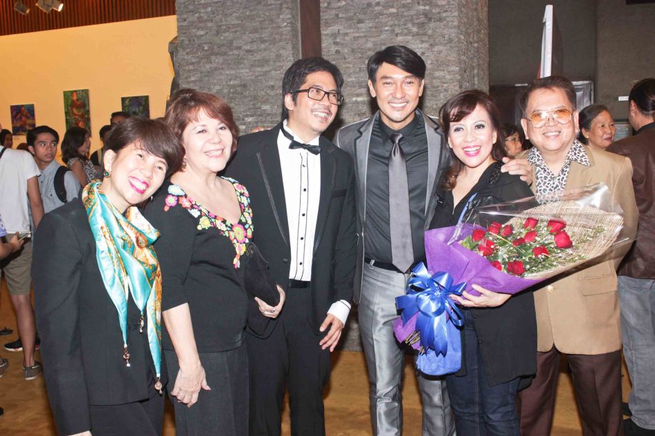 Jesse Lucas, Roeder Camañag w Liesl Batucan and family. Jesse Lucas FULL RANGE is part of the TRIPLE THREATS series-the composers at CCP Tanghalang Aurelio Tolentino last August 20, 2015. Photo by Jude Bautista
